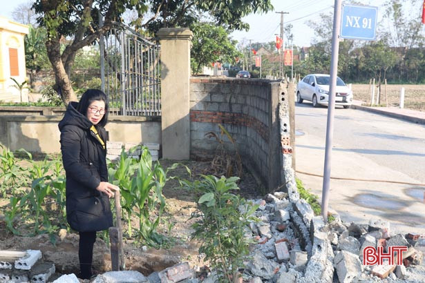 3 hộ dân ở Nghi Xuân hiến 180 m<sup>2</sup> đất mở đường xây dựng nông thôn mới