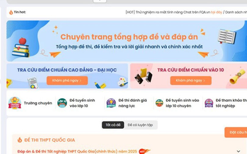 Kho bài tập và tài liệu ôn thi trên FQA được cập nhật liên tục. giai-dap-4.jpg