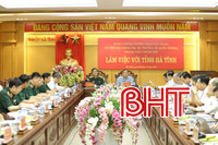 Bộ trưởng Bộ Quốc phòng và đoàn công tác Chính phủ làm việc tại Hà Tĩnh 