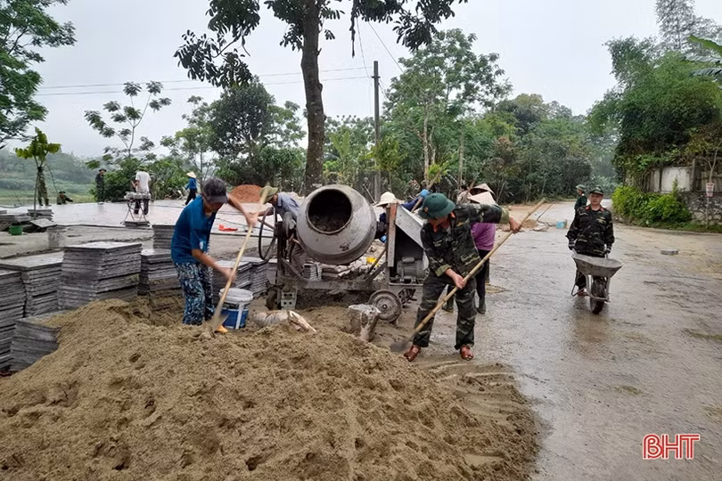 Sôi nổi 90 ngày cao điểm xây dựng nông thôn mới ở Hương Sơn