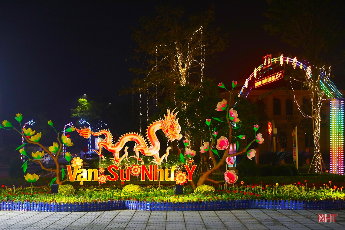 Đô thị phía Nam Hà Tĩnh lung linh chào xuân mới