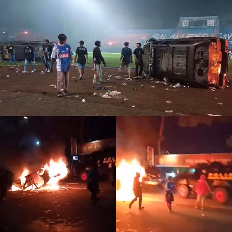 129 người chết trong bạo loạn tại trận đấu bóng đá ở Indonesia