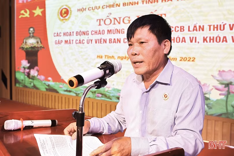 Hội CCB Hà Tĩnh khen thưởng các điển hình trong phong trào thi đua chào mừng đại hội