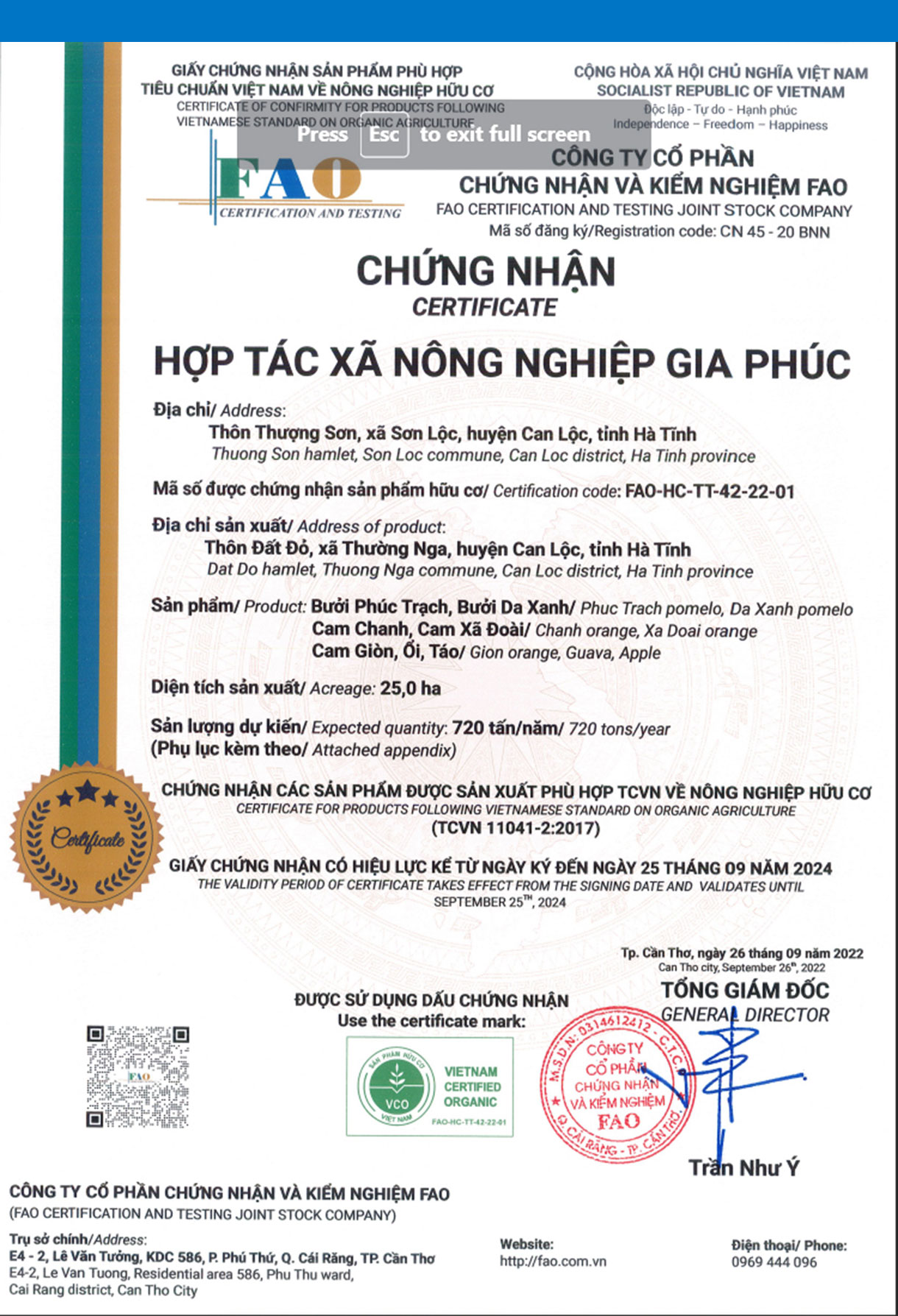 Giám đốc hợp tác xã ở Hà Tĩnh “mê” làm nông nghiệp hữu cơ