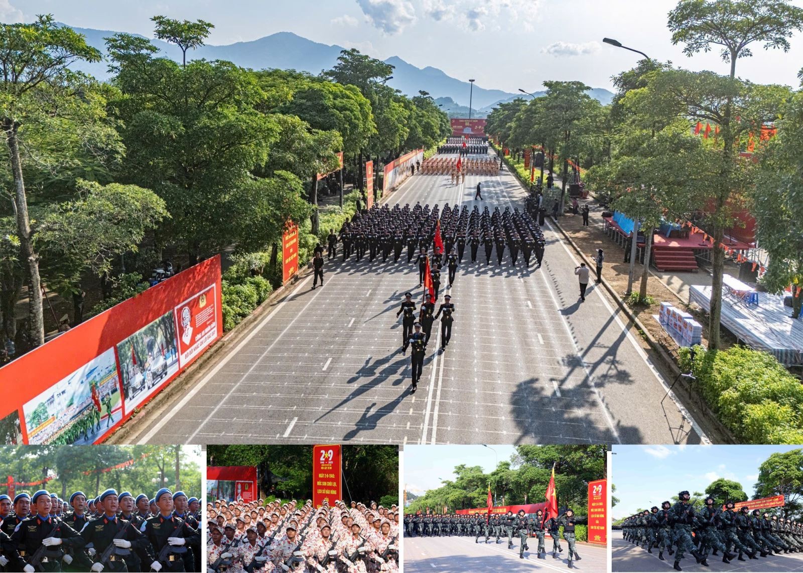 Lực lượng công an hợp luyện sẵn sàng cho lễ diễu binh, diễu hành kỷ niệm 80 năm Cách mạng tháng Tám và Quốc khánh 2/9.