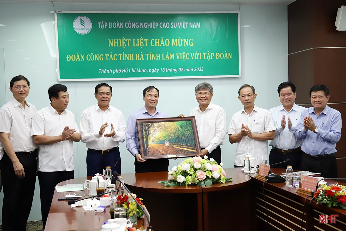 Hà Tĩnh luôn tạo thuận lợi, cùng Tập đoàn Công nghiệp Cao su Việt Nam phát triển bền vững