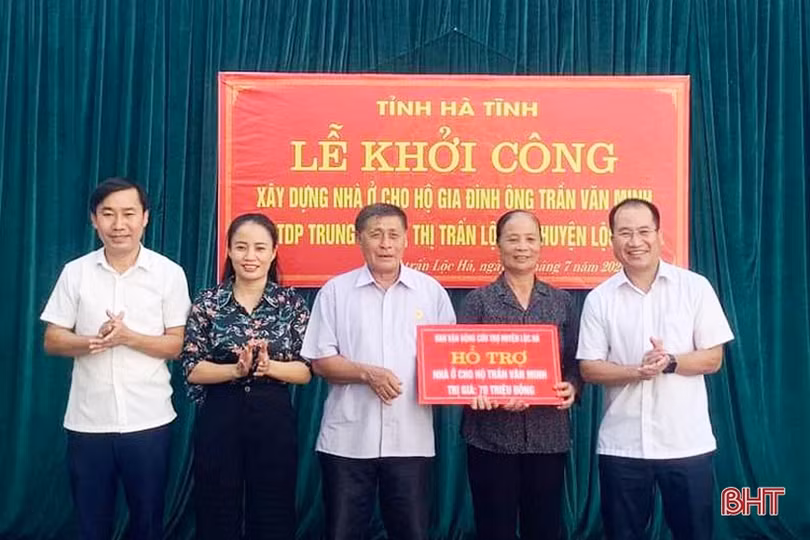 Lộc Hà khởi công xây dựng nhà ở cho thương binh hoàn cảnh khó khăn