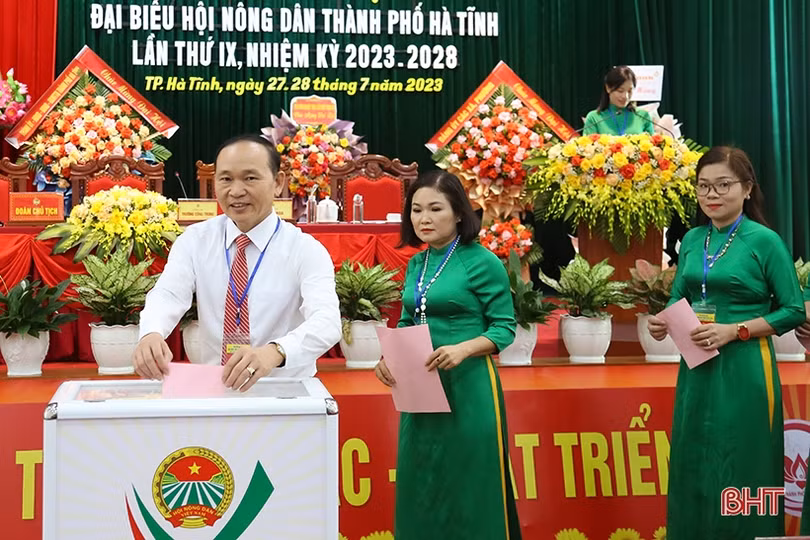 Ông Trương Công Trung tái cử Chủ tịch Hội Nông dân TP Hà Tĩnh