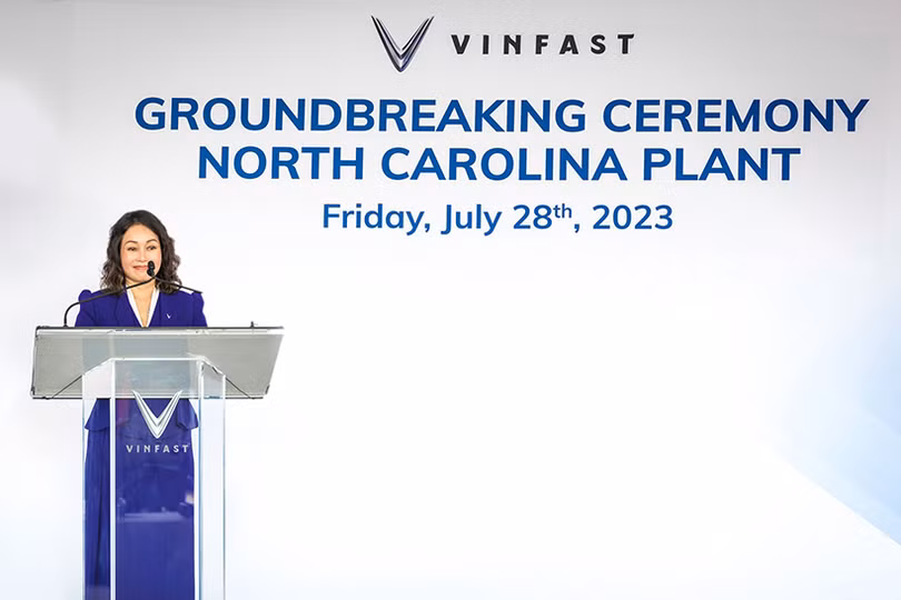 VINFAST khởi công Nhà máy sản xuất xe điện tại Bắc Carolina