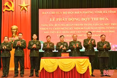 BĐBP Hà Tĩnh phát động đợt thi đua chào mừng Đại hội XIV của Đảng
