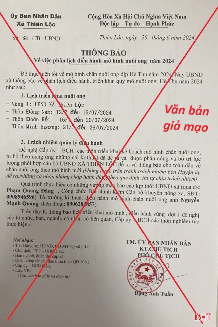 văn bản đối tượng mạo danh UBND xã.jpg
