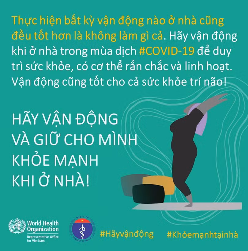 Mách bạn cách tăng cường vận động thể lực, giữ sức khỏe trong mùa COVID-19