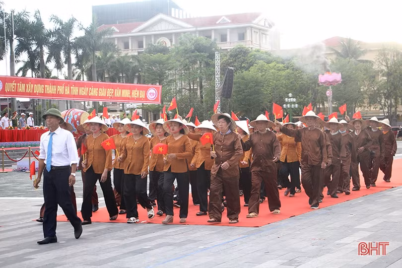Những hình ảnh ấn tượng tại lễ khai mạc Đại hội TDTT thành phố Hà Tĩnh lần thứ IX năm 2022