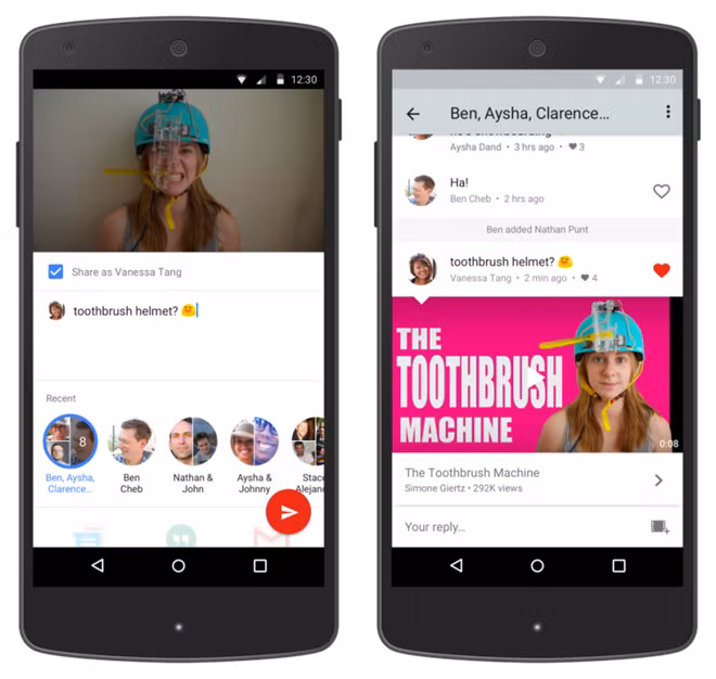 youtube thanh ung dung nhan tin