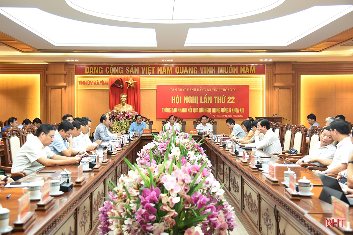Hà Tĩnh tập trung quán triệt, cụ thể hóa các nghị quyết, kết luận của Hội nghị Trung ương 6