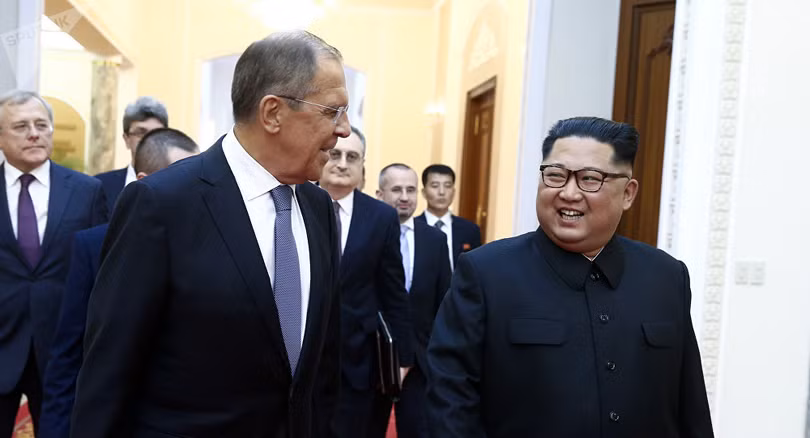Hình ảnh về chuyến thăm bất ngờ của Ngoại trưởng Nga tới Triều Tiên