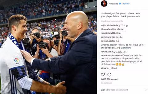 Dàn sao Real đồng loạt tri ân HLV Zidane