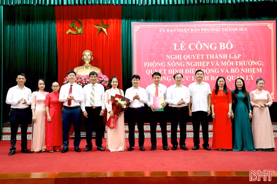 Phường Thành Sen công bố quyết định thành lập Phòng Nông nghiệp và Môi trường