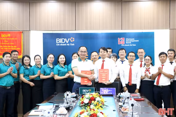 BIDV và VDB Hà Tĩnh ký kết hợp tác, mở rộng hệ sinh thái dịch vụ tài chính