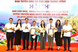 2 thí sinh Hà Tĩnh đạt giải tại Hội thi Báo cáo viên, Tuyên truyền viên giỏi khu vực II