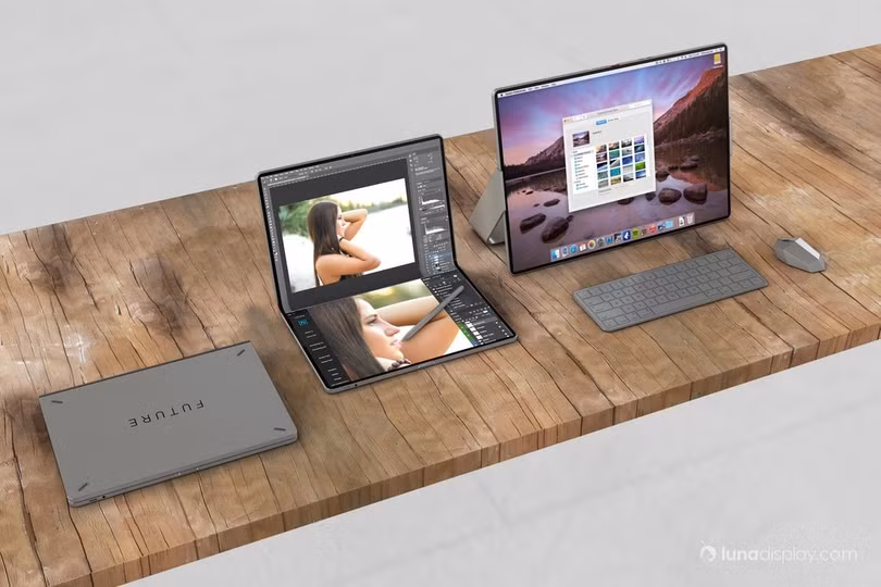 Ý tưởng thiết kế MacBook màn hình gập. Ảnh: Astropad.