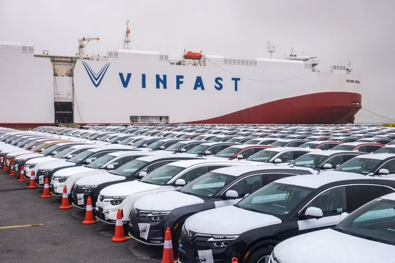 VinFast được đánh giá là "tia chớp" sáng giá của ngành ôtô điện toàn cầu. Ảnh: Linh Phạm.