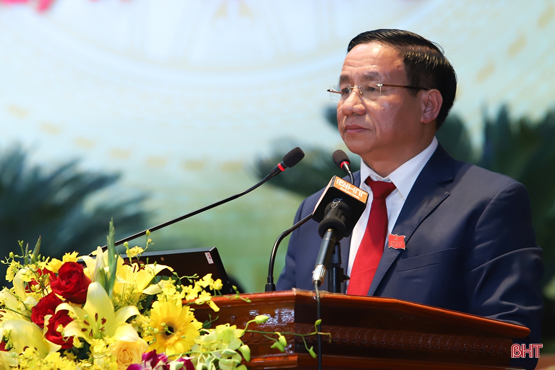 Toàn cảnh Đại hội Đảng bộ Hà Tĩnh lần thứ XIX, nhiệm kỳ 2020 - 2025