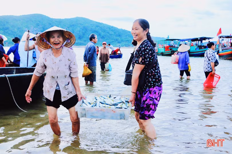 Ngư dân được mùa cá đốm, chợ Cồn Gò tấp nập kẻ bán người mua