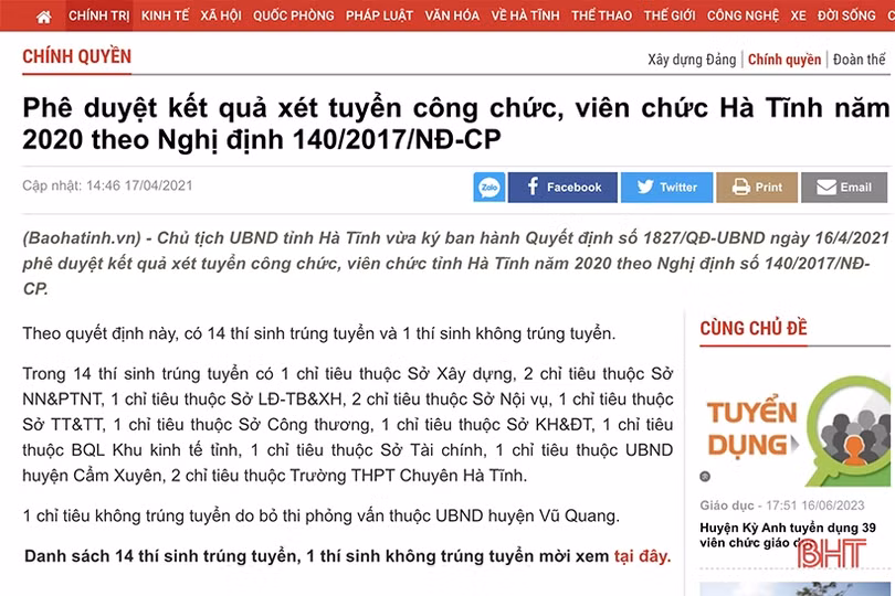 Hà Tĩnh nỗ lực thu hút nhân tài theo Nghị định 140 của Chính phủ