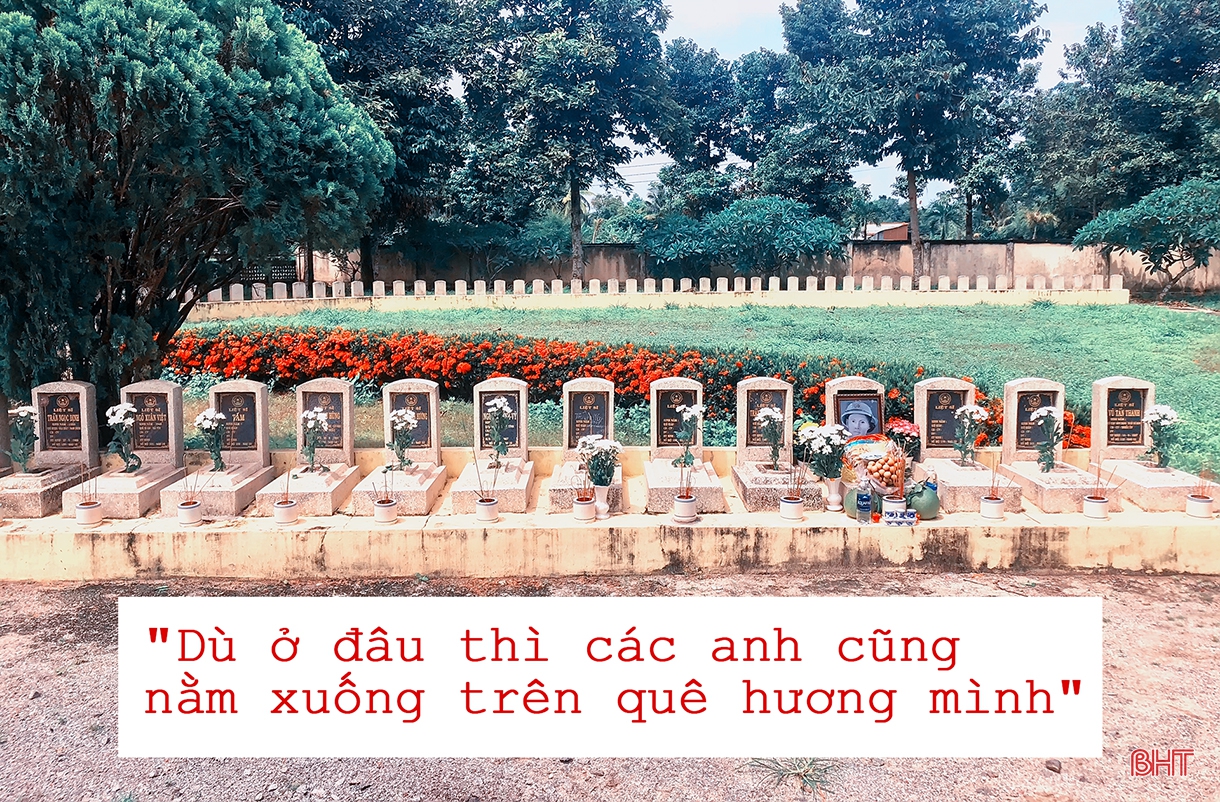 “Ở đâu thì các anh cũng nằm lại trên Tổ quốc mình”