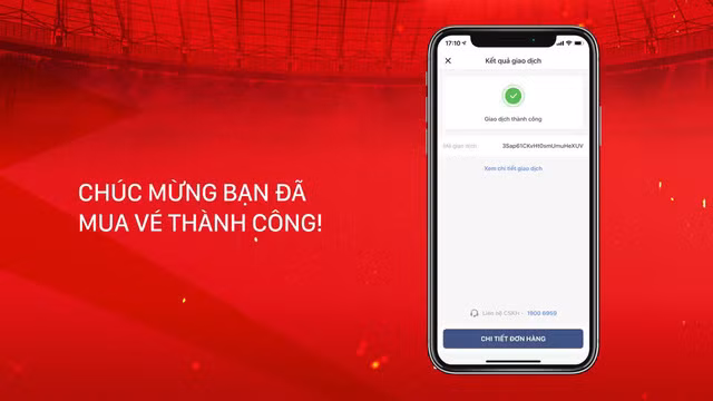 Hướng dẫn mua vé xem ĐT Việt Nam tại vòng loại World Cup 2022 trên ứng dụng di động