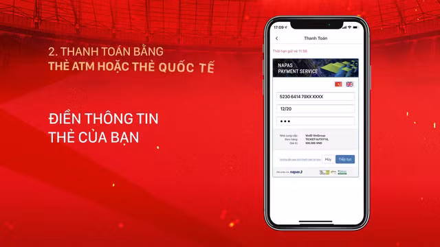 Hướng dẫn mua vé xem ĐT Việt Nam tại vòng loại World Cup 2022 trên ứng dụng di động