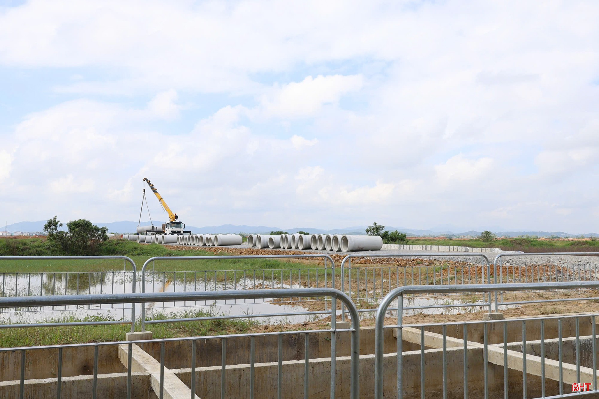 Công trường dự án khu công nghiệp Bắc Thạch Hà (VSIP Hà Tĩnh).