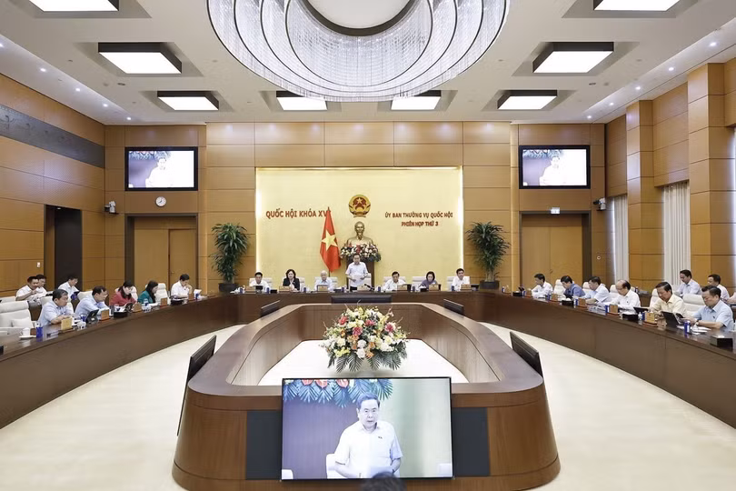 Chủ tịch Quốc hội Trần Thanh Mẫn phát biểu khai mạc Phiên họp. Ảnh: Doãn Tấn/TTXVN