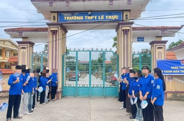 Trường THPT Lê Trực là điểm thi bị phản ánh trên mạng xã hội là có nghi vấn tiêu cực trong kỳ thi tốt nghiệp THPT vừa qua. (Ảnh: CTV).