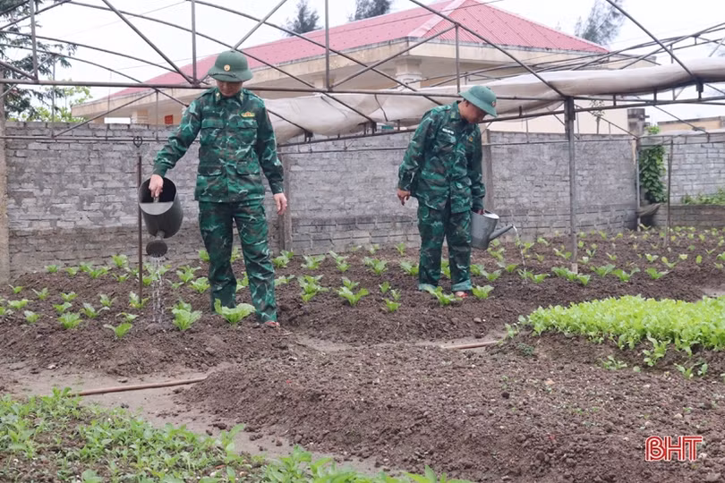 Chiến sỹ biên phòng vùng biển phía Nam tăng gia sản xuất, lao động