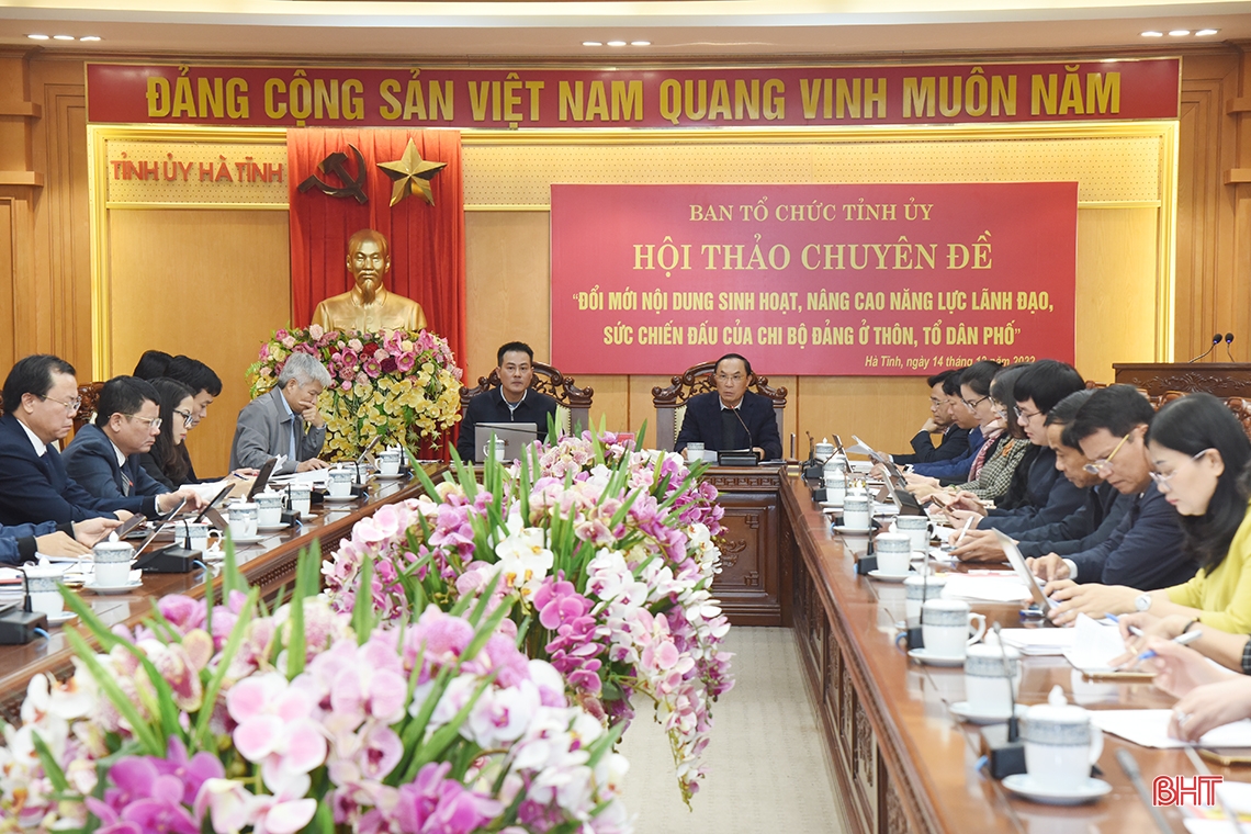 Hà Tĩnh tổ chức hội thảo chuyên đề về nâng cao năng lực lãnh đạo của chi bộ thôn, tổ dân phố