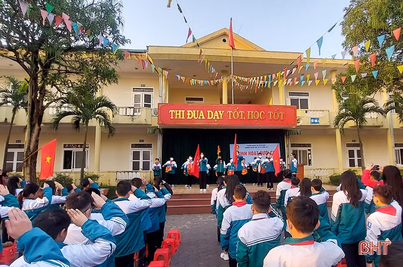 Các trường học ở Hà Tĩnh duy trì nền nếp từ giờ học đầu năm