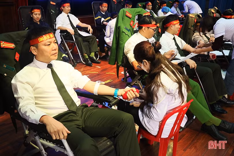 Công an tỉnh Hà Tĩnh thu về 186 đơn vị máu tình nguyện