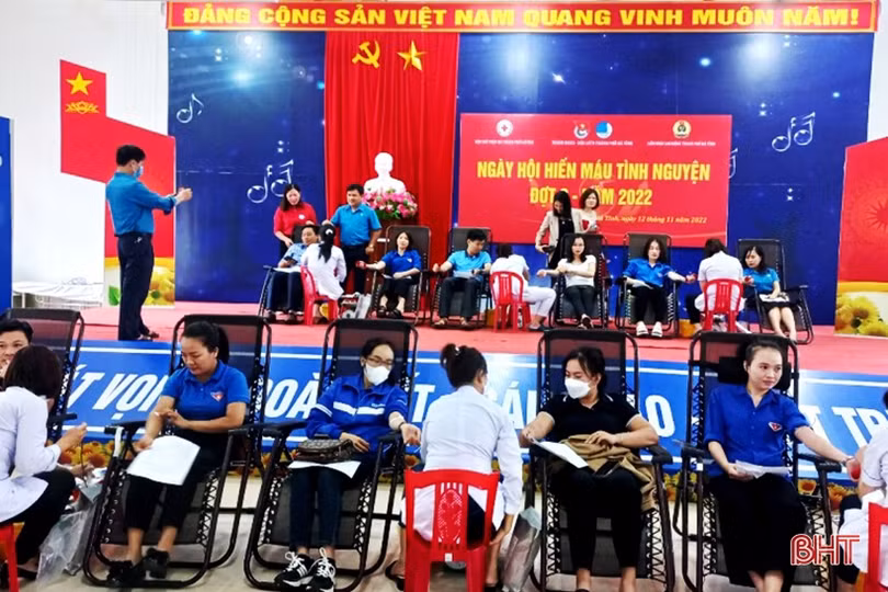 Ngày hội hiến máu tình nguyện ở thành phố Hà Tĩnh