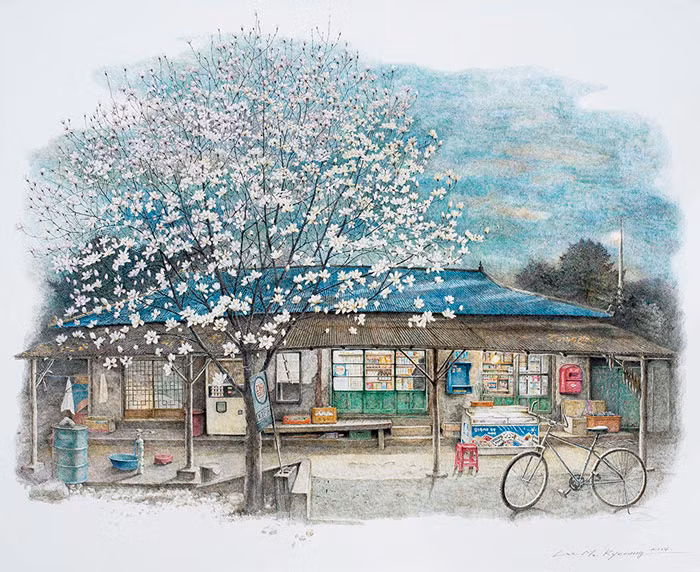 hoa si han quoc danh 20 nam di ve nhung cua hang tien loi