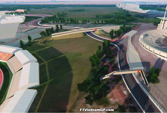 Phối cảnh 3D đường đua công thức 1 Việt Nam - Grand Prix
