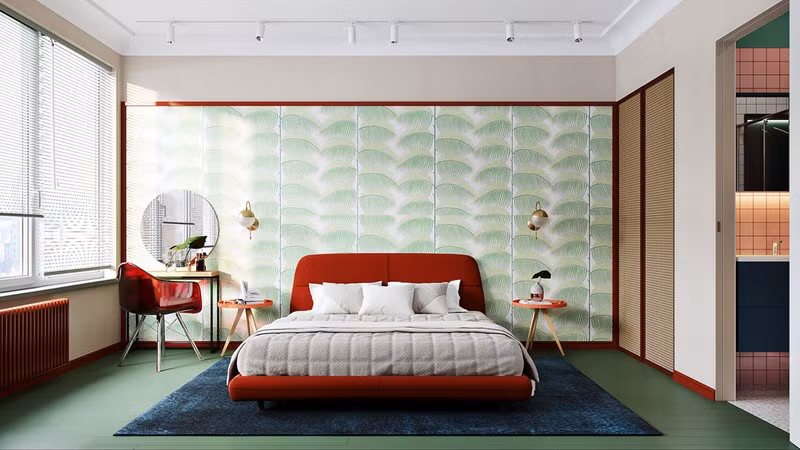 Trang trí phòng ngủ màu đỏ dành cho người năng động