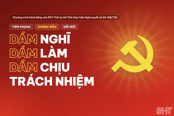 Interactive Nghị quyết số 24-NQ/TW: Phát huy tính tiên phong, gương mẫu, đổi mởi, dám nghĩ, dám làm, dám chịu trách nhiệm