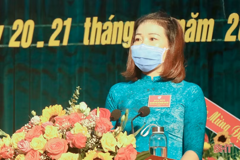 Đại hội Đại biểu phụ nữ huyện Can Lộc bầu 29 ủy viên Ban Chấp hành nhiệm kỳ 2021 - 2026