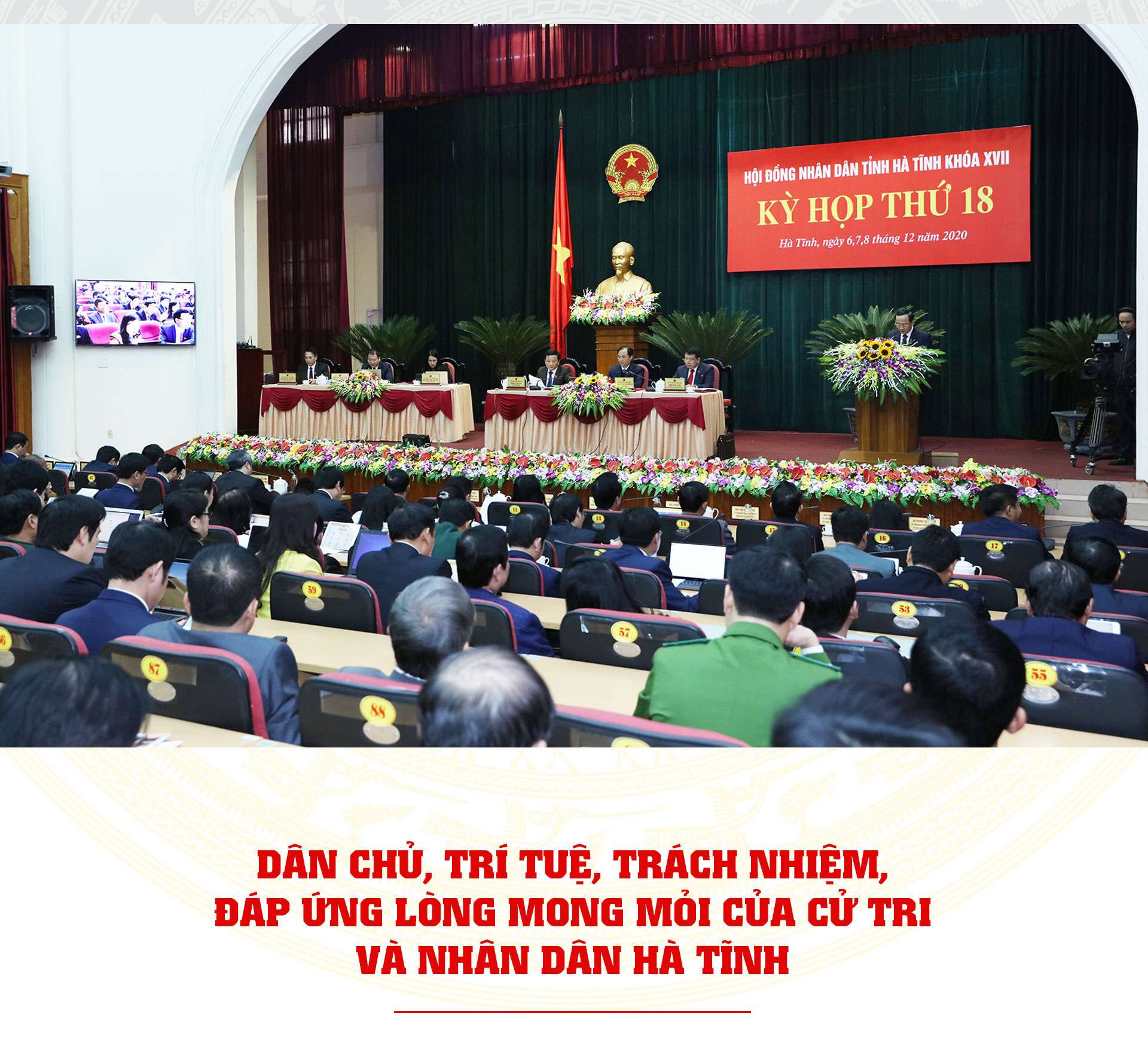 Dân chủ, trí tuệ, trách nhiệm, đáp ứng lòng mong mỏi của cử tri và Nhân dân Hà Tĩnh