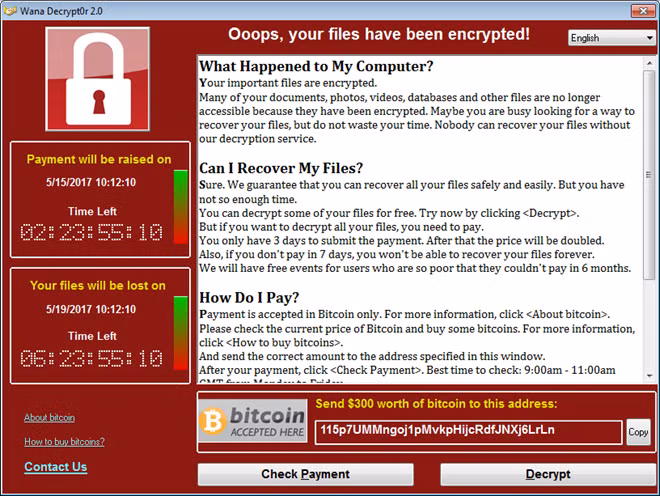 52 may tinh o viet nam ton tai lo hong de bi wannacry tan cong