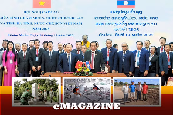 Hà Tĩnh - Khăm Muồn: Chung đường biên, bền tình hữu nghị