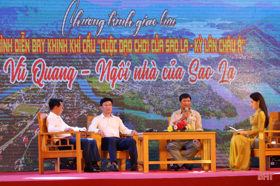 Chương trình giao lưu “Cuộc dạo chơi của Sao la - Kỳ lân Châu Á” tại Hà Tĩnh