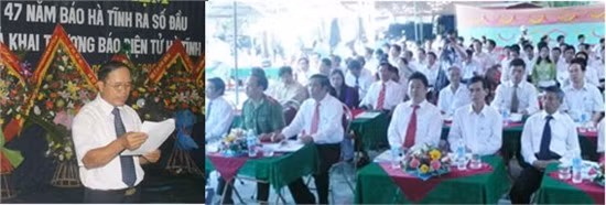 TBT Lê Hữu Quý đọc diễn văn buổi lễ